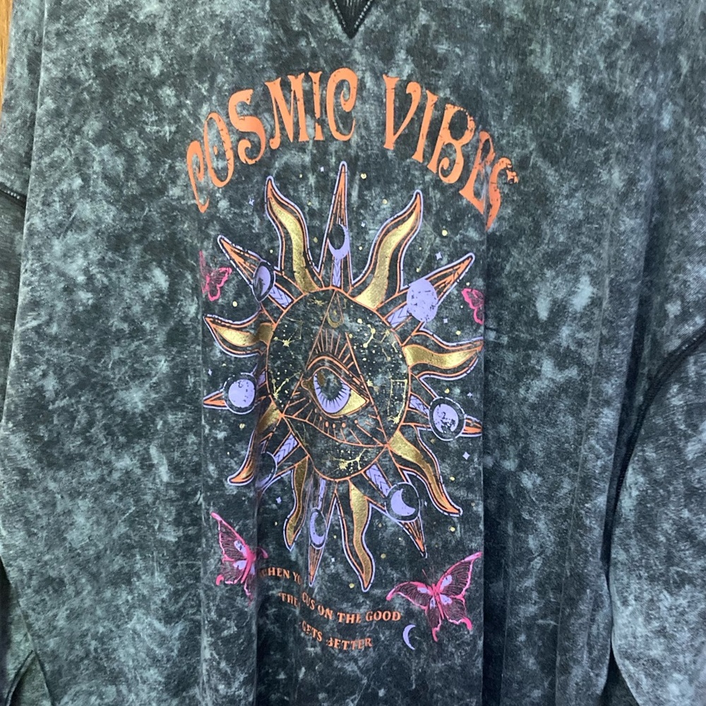 No boundaries, Boho, Cosmic Vibes Sweatshirt XL NWT